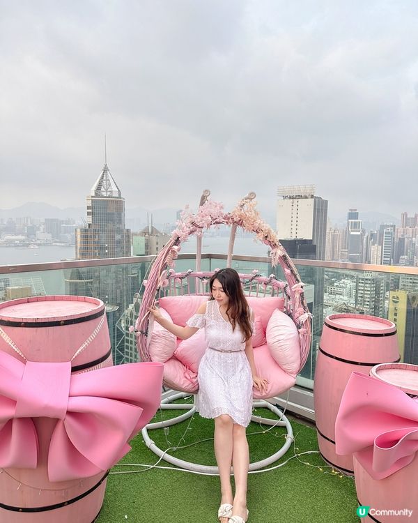 女生必去💕💕銅鑼灣粉紅色露天絕美cafe🎀🎀