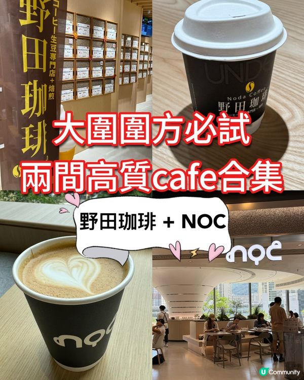 大圍圍方必試兩間cafe合集! 野田珈琲 + NOC