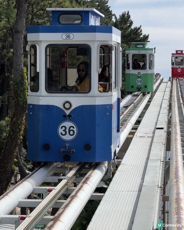 爆紅韓國釜山「天空膠囊列車」