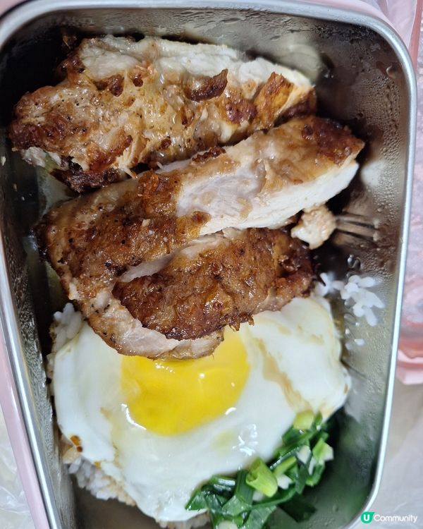 蔥油雞扒煎蛋飯