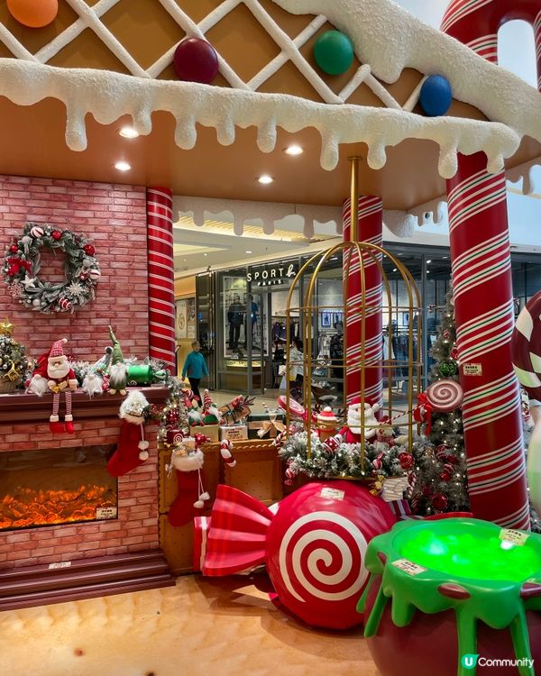 冬日糖果甜蜜屋，這裏佈置到糖果樂園，有薑餅糖果屋，還有糖果互...