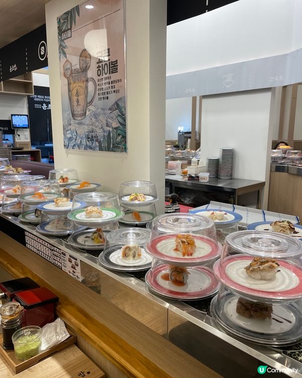 迴轉壽司～1800 won 一碟