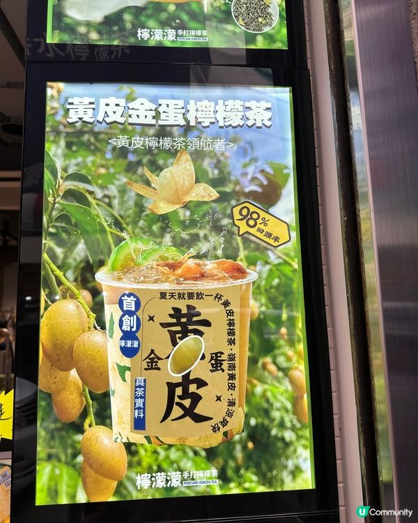 足料黃皮金蛋檸檬茶❤️