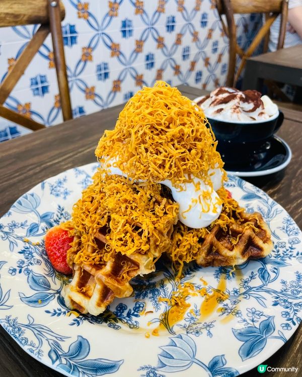 彡充滿葡萄牙風格藍白色Cafe彡