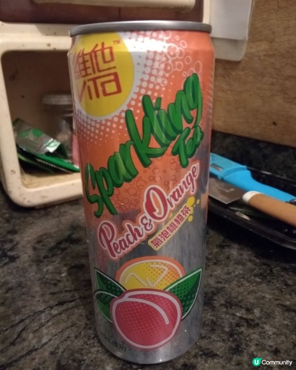 維他氣泡桃橙茶310mlx6一排