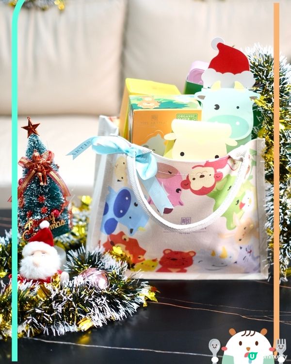  用有機食材包裝可愛嘅聖誕禮籃
