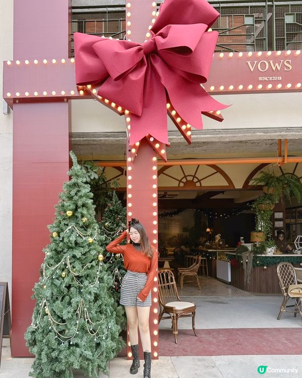 🎄深圳聖誕限定 搶眼巨型蝴蝶結cafe🎁
