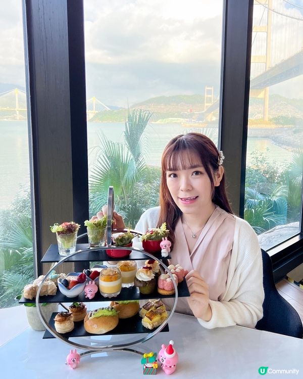 🌟望住青馬大橋180度全海景歎下午茶😋