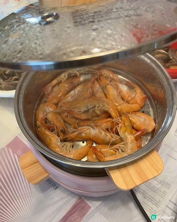 自家粥底蒸海鮮