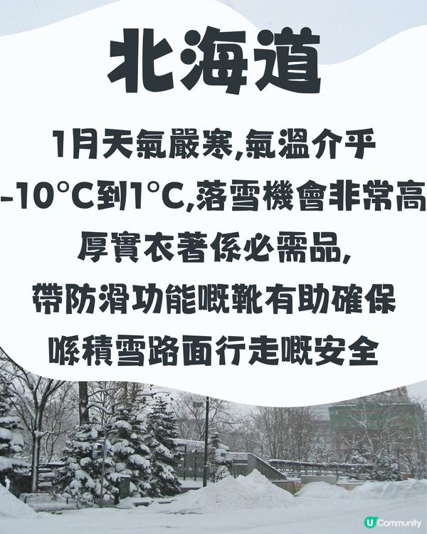 日本1月天氣一覽🗻（附穿搭建議🧥）