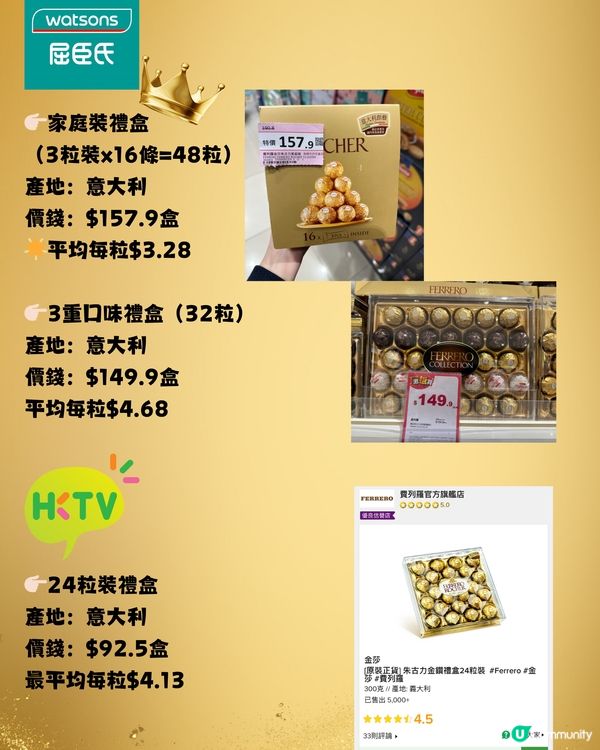 又到新年！金莎邊到買最抵？❤️🔥