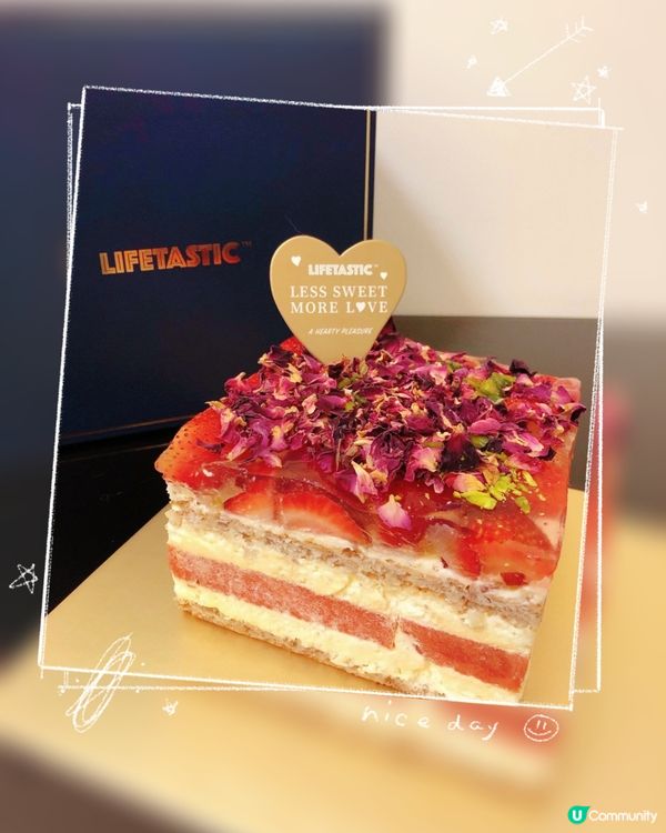 自稱港女的試食“Lifetastic招牌草莓西瓜蛋糕”