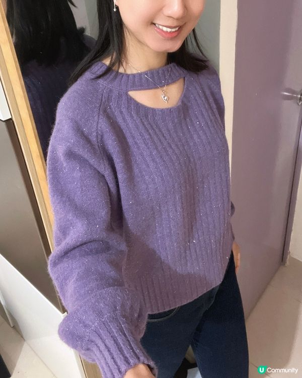 😍紫色冷衫，好靚呀。