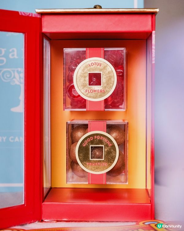 新春赤紅雲朵燈籠糖果禮盒