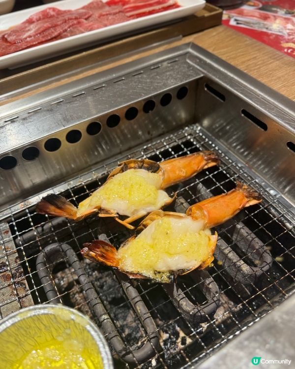 人氣一人燒肉 🦐 限定醬油味虎蝦配韓式拌飯