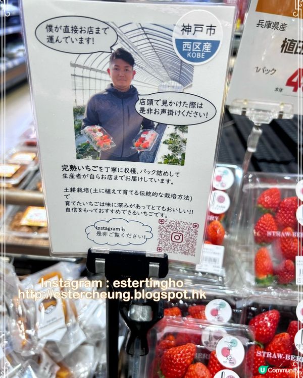 神戶必食 🍓 章姬 士多啤梨
