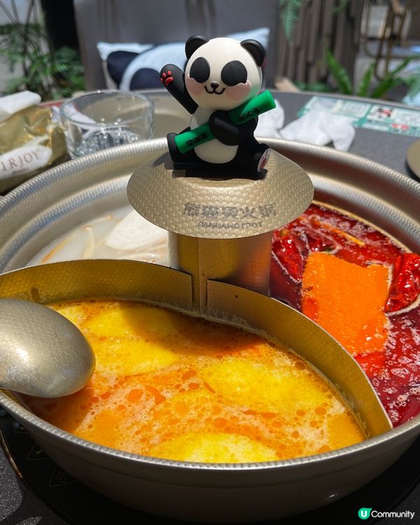 可愛熊貓火鍋，深得小朋友歡心