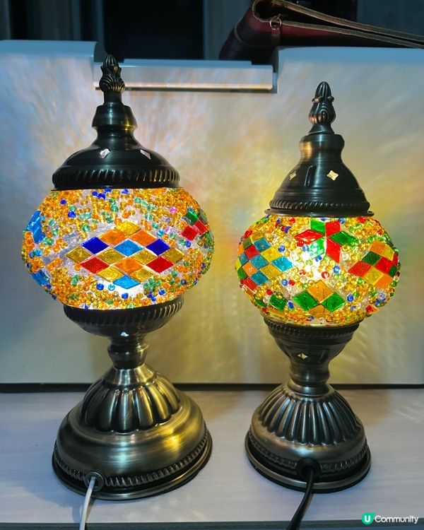 媽媽自家製的燈，好美