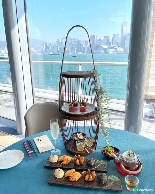 香港尖沙咀海景中式afternoon tea set