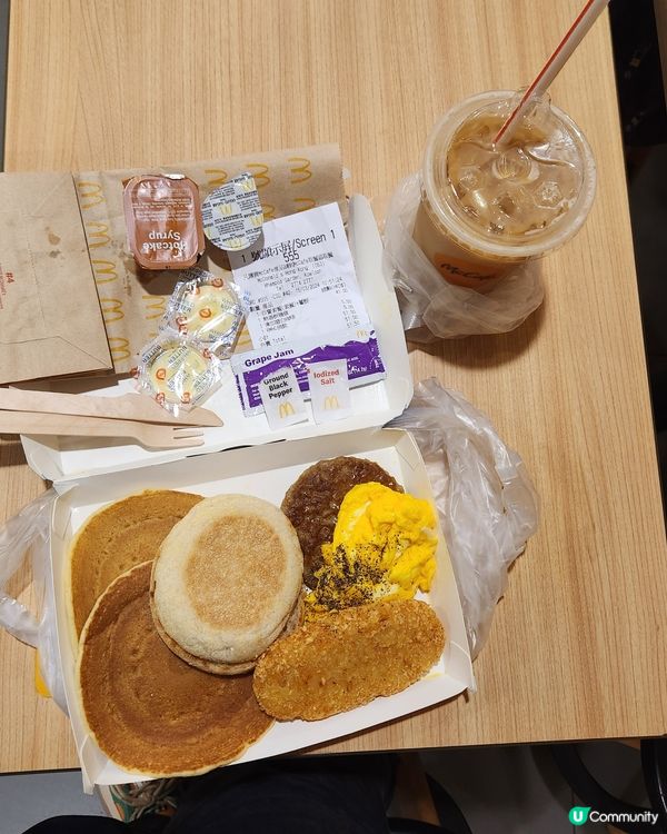 紅磡黃埔麥當勞-早餐+凍即磨白咖啡