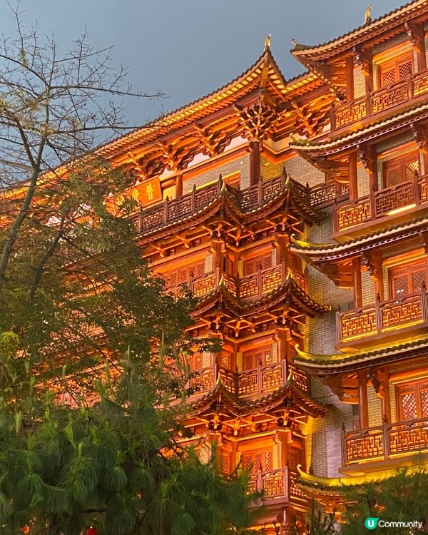 【廣州景點】大佛寺亮燈後💡金碧輝煌🎇彷如隔世🎇