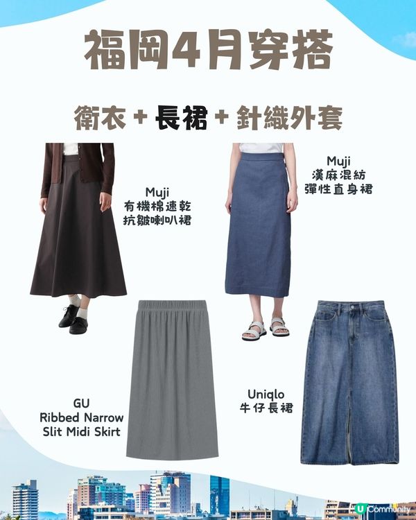 福岡4月天氣附穿搭建議✨外遊必save