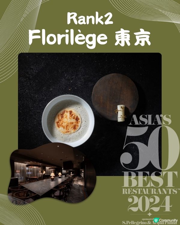 2024亞洲50最佳餐廳⭐️日本篇 9間餐廳入圍🙌🏻附餐廳地址