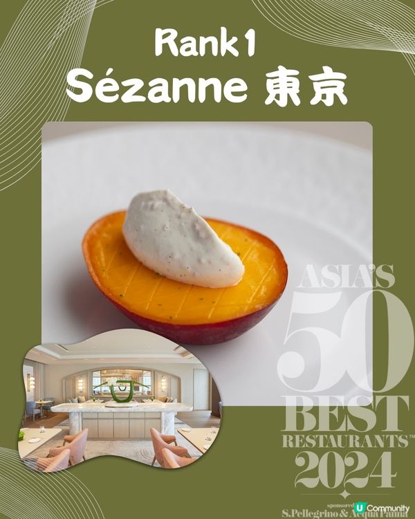 2024亞洲50最佳餐廳⭐️日本篇 9間餐廳入圍🙌🏻附餐廳地址