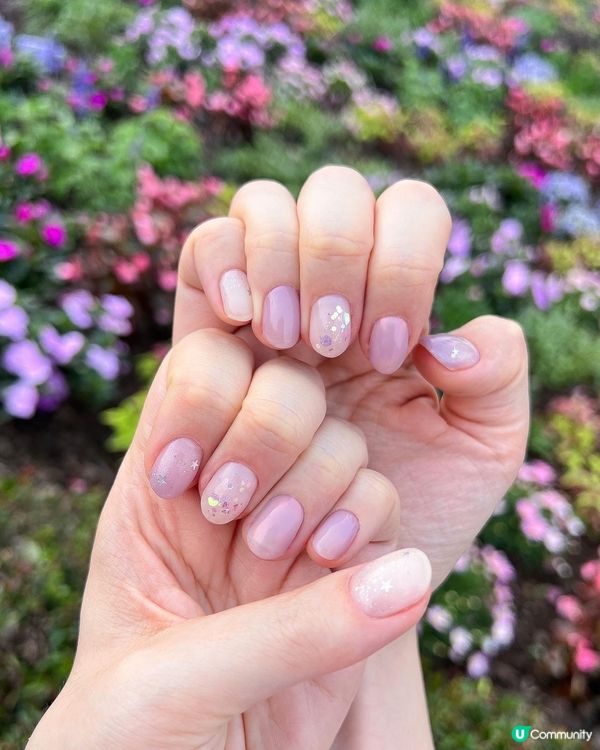 💜夢幻粉紫色調美甲💅🏻