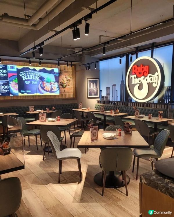 經典美式美食😚Ruby Tuesday爆谷奶昔燒排骨