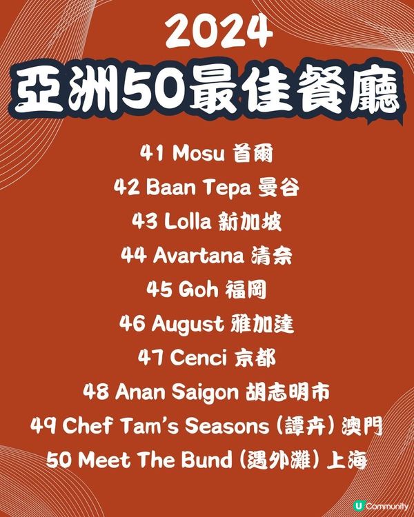 2024亞洲50最佳餐廳⭐️曼谷篇8間餐廳入圍👀附餐廳地址