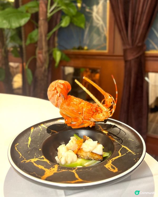 超正的百花羊肚菌炒龍蝦球