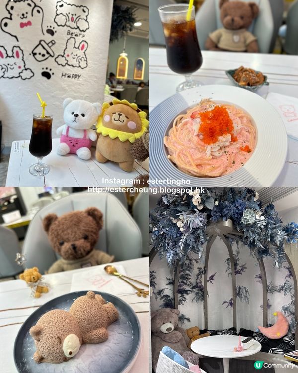 炮台山熊啤啤主題cafe 🐻 可愛嘅 💕 睡眠熊芝士蛋糕
