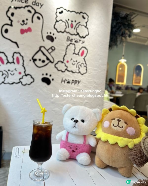 炮台山熊啤啤主題cafe 🐻 可愛嘅 💕 睡眠熊芝士蛋糕