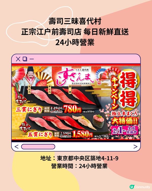 東京築地市場美食10選😍超澎湃海膽丼 24小時營業壽司店？