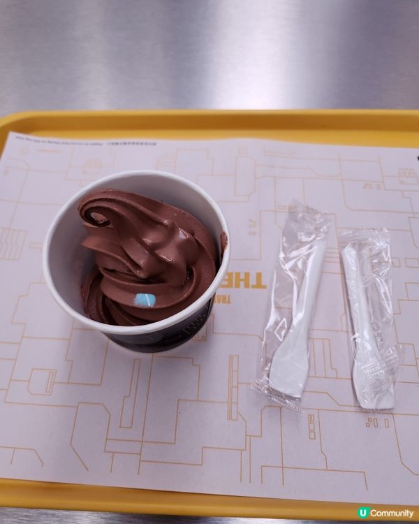 海鹽+朱古力軟雪糕，好味呀