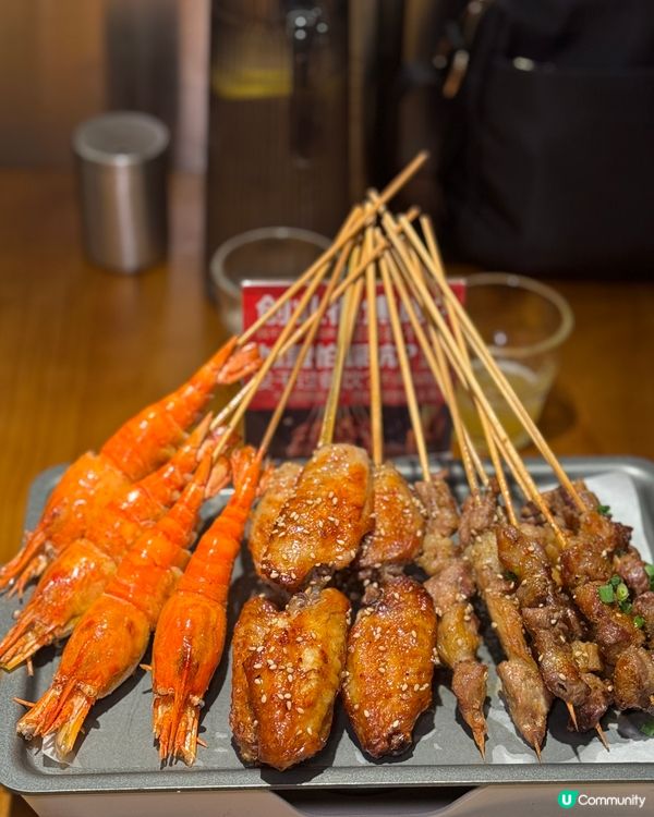 現切現串現烤，熱騰騰上枱