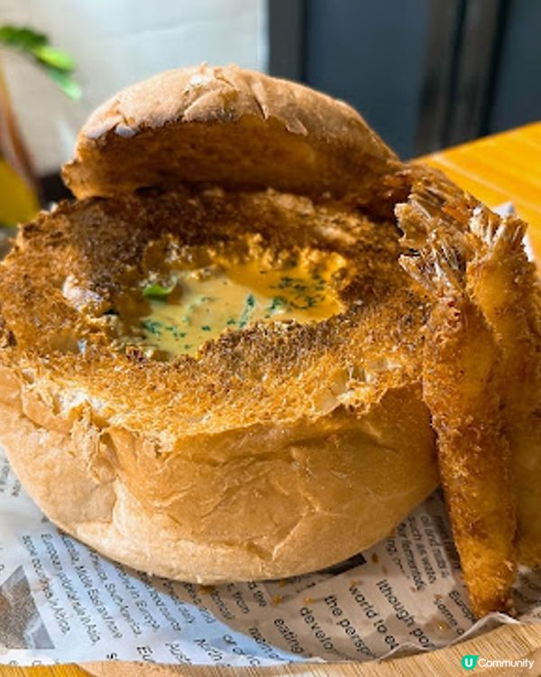 💛食物有質素，性價比超高，必試脆炸吉列蝦·紅咖喱農夫包😋👍🏻