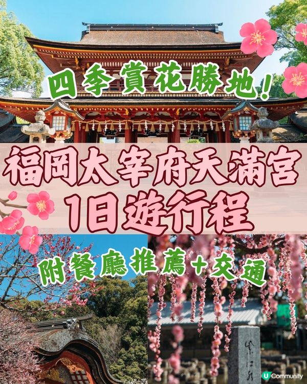 福岡太宰府天滿宮1日遊行程☀️近郊必去!附餐廳+交通資訊