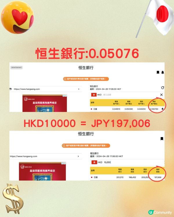 日圓跌穿5算‼️💰即比較14間銀行找換店匯率😍😍😍