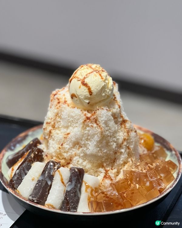 大大份既「芋薯圓Q 麻糬牛奶冰」 ($68)