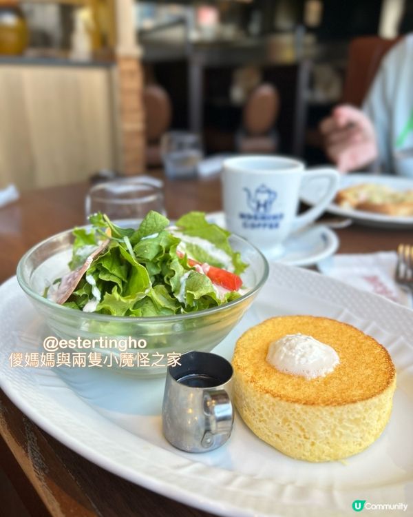 上野早餐💕日本老牌連鎖咖啡店💕嘆杯手沖咖啡 + 食件厚鬆餅