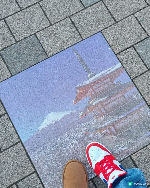 👫⛩️日本東京富士山下吉田駅特色地標圖畫🏔👣