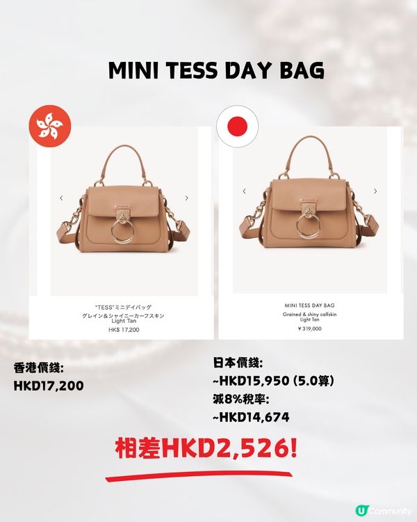 再跌穿5🇯🇵13款Chloé手袋配飾日圓差價👜😍大地色控必睇🤍