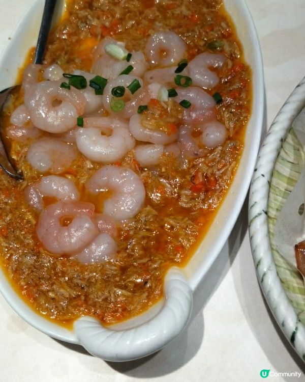 夏麵館的多來米用蟹黃蟹粉及河蝦配合而成，味道算濃郁，河蝦仁爽...