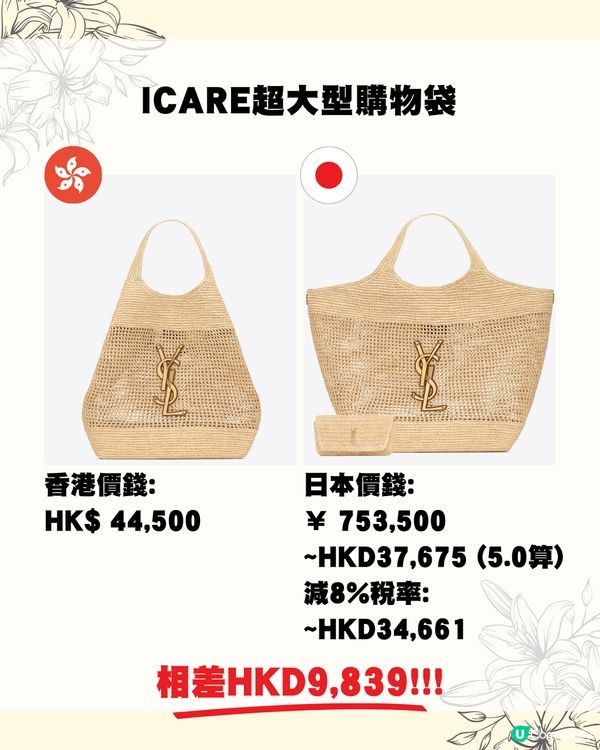 日圓低位😍即睇17款YSL包包皮具👜網紅款退稅後平近1萬蚊😱