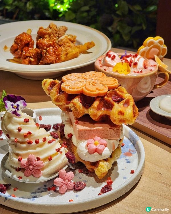 韓式cafe期間限定櫻花主題甜品