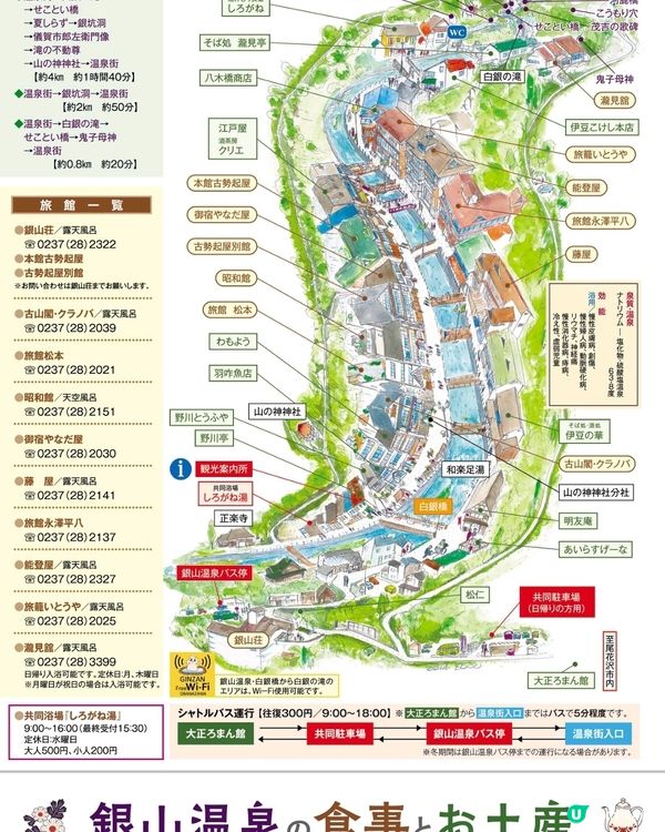  「銀山温泉」如置身於宮崎駿的「千與千尋」塲景中