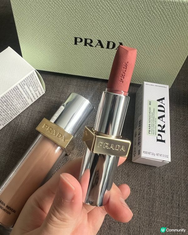 好好用嘅Prada粉底液和唇膏💄