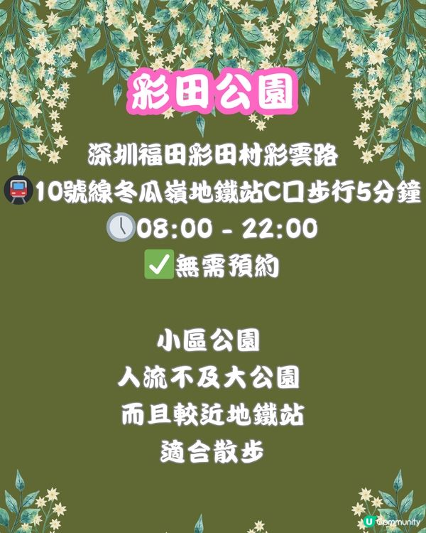 深圳福田10個必去公園-下集💐